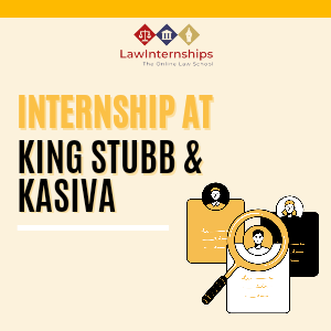 INTERNSHIP OPPORTUNITY AT KING STUBB & KASIVA, BANGALORE AND HYDERABAD